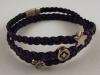 $42 Woven wrap leather bracelet Navy LB3765
