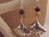 Bali Earring Red with Gold Beads