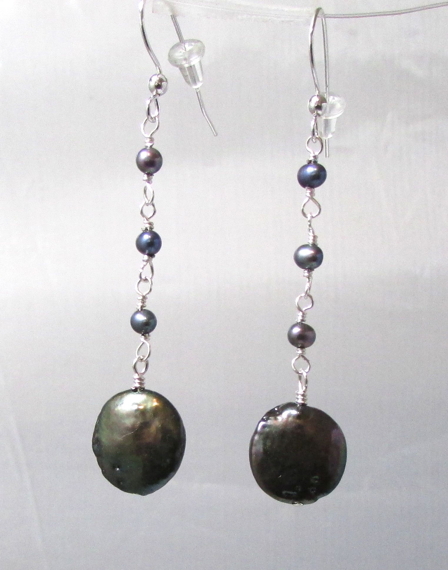$45 Coin peacock w:pearl chain